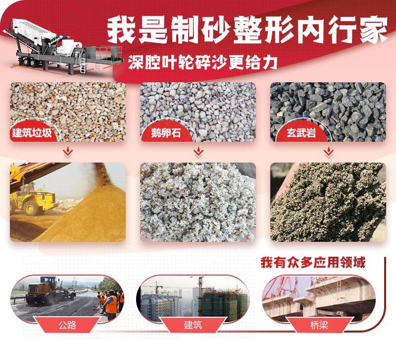 移動式制砂機應用領域 移動式制砂機應用領域