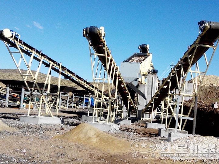 海南三亞金礦石破碎現場，日產3000噸