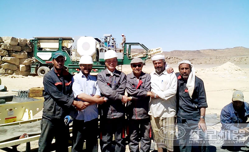 時(shí)產(chǎn)500噸的固定機(jī)制砂石骨料生產(chǎn)線(xiàn)現(xiàn)場(chǎng)