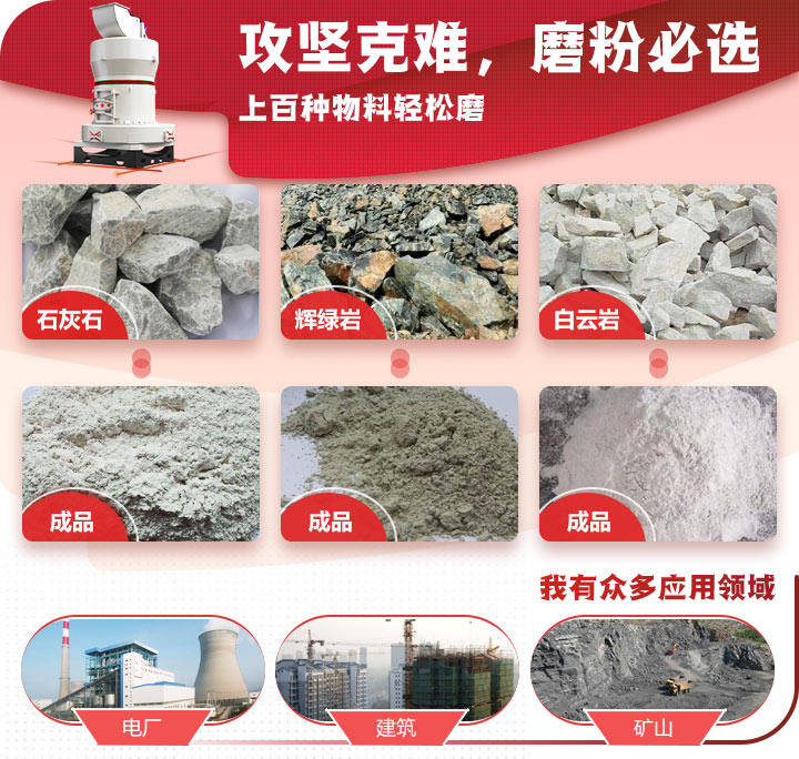 雷蒙磨粉機(jī)適用物料 雷蒙磨粉機(jī)適用物料